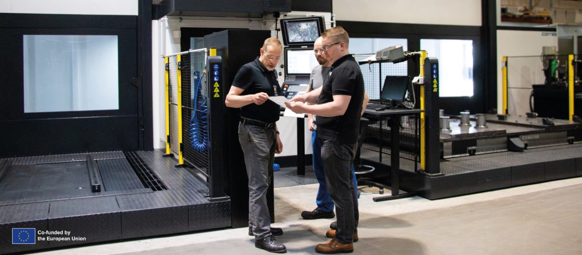 Lillbacka representatives stand in front of the new Correa